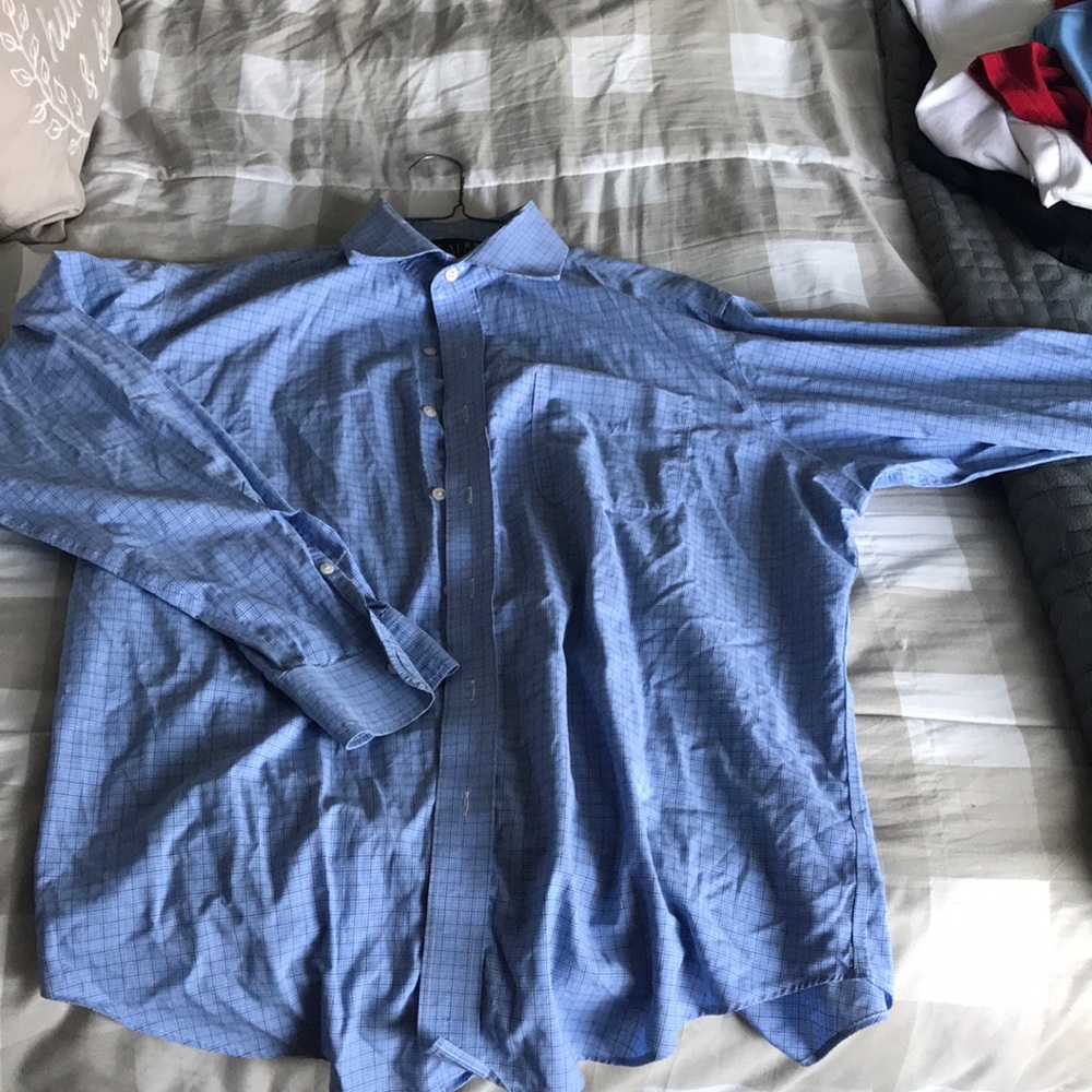 Long sleeve blue dress shirt